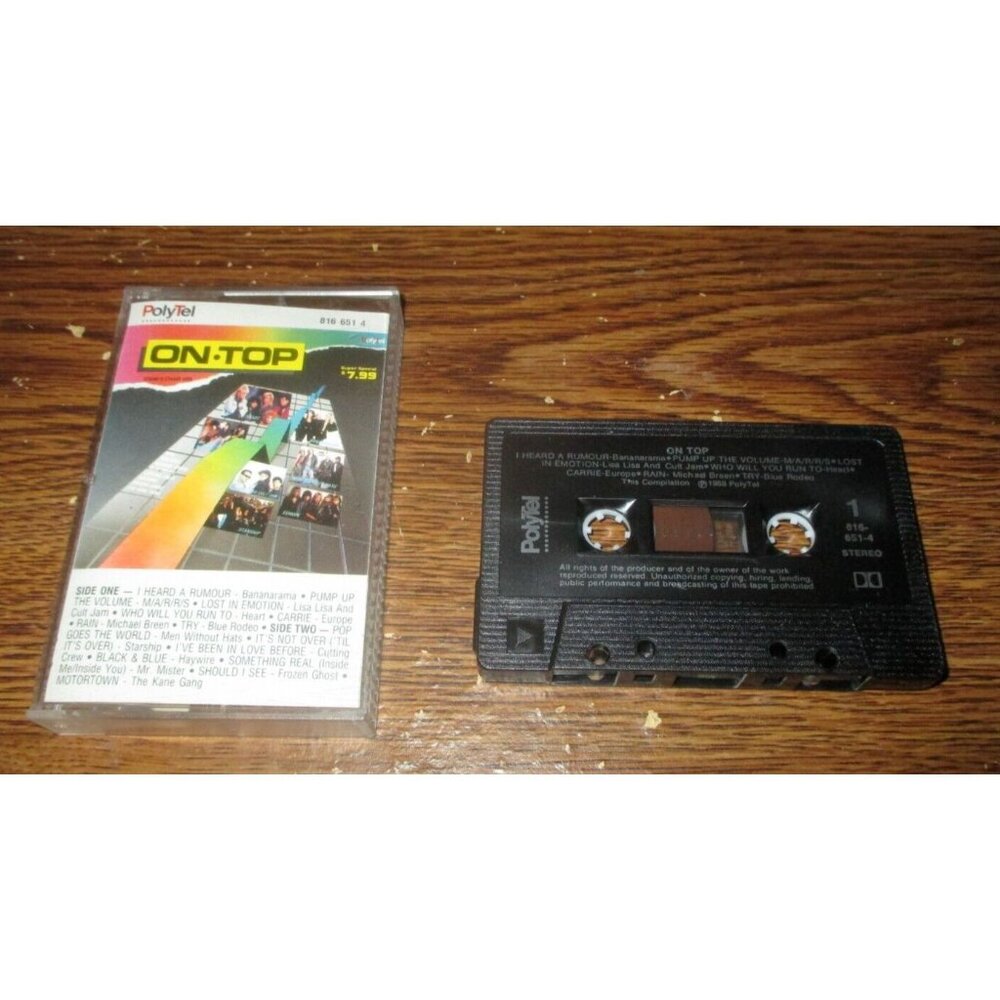 On-Top Todays Chart Hits on cassette (Polygram Records, Various Artists, 1988)